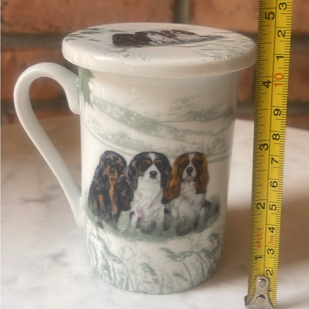 Otter House Microwave and Dishwasher Safe Dog Mug Cup with Lid, Made In England